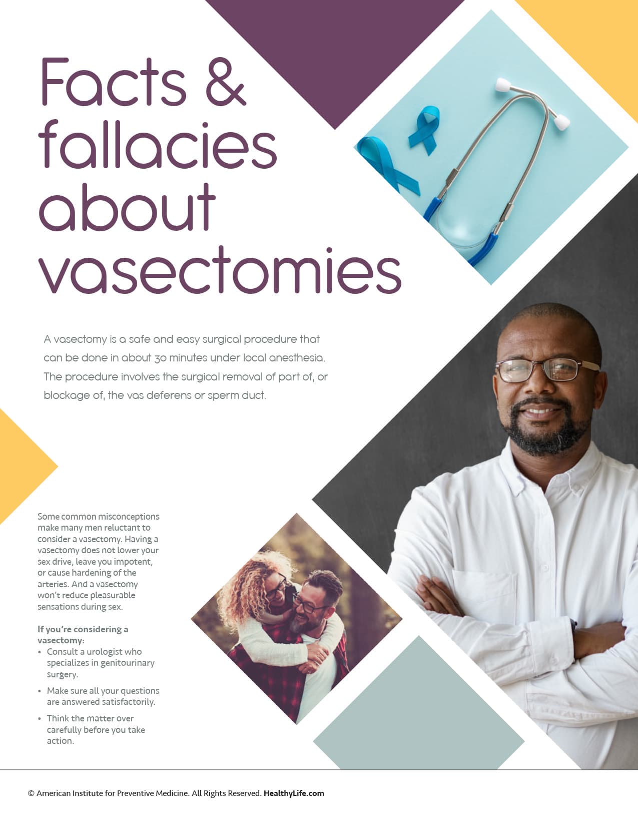 Facts and Fallacies about Vasectomies